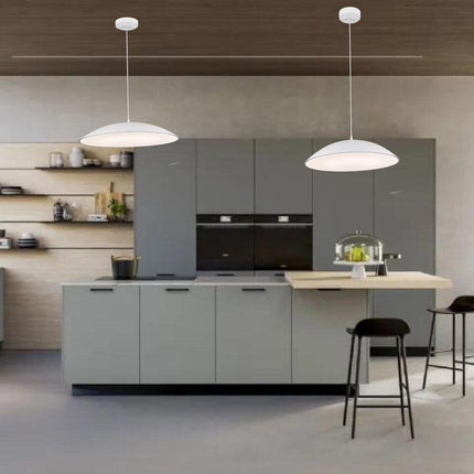 Lampadario a led a sospensione 46 watt 3 colorazione di luce dimmerabile con telecomando lampada da cucina soggiorno - enzoled
