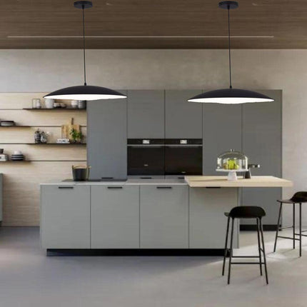 Lampadario a led a sospensione 46 watt 3 colorazione di luce dimmerabile con telecomando lampada da cucina soggiorno - enzoled