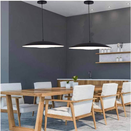 Lampadario a led a sospensione 46 watt 3 colorazione di luce dimmerabile con telecomando lampada da cucina soggiorno - enzoled
