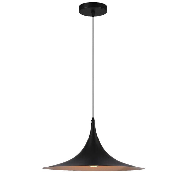 Lampadario a sospensione stile contemporaneo in metallo decorativo attacco E27 luce tavolo cucina nero o bianco - enzoled