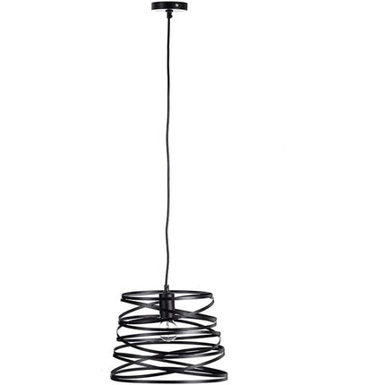 Lampadario a sospensione da soffitto con paralume in metallo a vortice traforato design contemporaneo moderno lampada da soffitto - enzoled