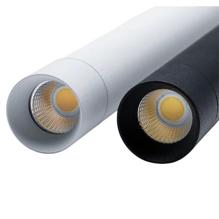Lampadario da soffitto a led 3 watt punto luce lampada di forma cilidrica bianco e nero a luce fredda 6500k calda 3000k naturale 4000k - enzoled