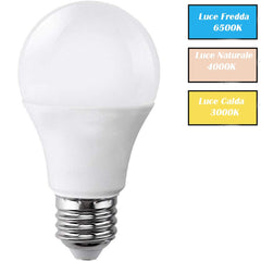 Lampadina a led A60 10 watt 12/24v attacco E27 lampada a sfera risparmio energetico luce bianca 6500k calda 3000k naturale 4000k - enzoled