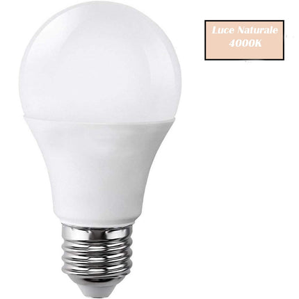 Lampadina a led A60 10 watt 12/24v attacco E27 lampada a sfera risparmio energetico luce bianca 6500k calda 3000k naturale 4000k - enzoled
