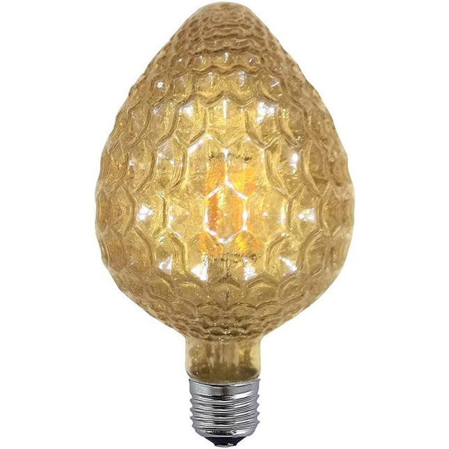 Lampadina led a filamento vintage retro e27 4 watt lampada decorativa ambra ovale 350 lumen - enzoled