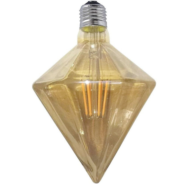 Lampadina led a filamento vintage retro e27 4 watt lampada decorativa ambra prisma 350 lumen - enzoled