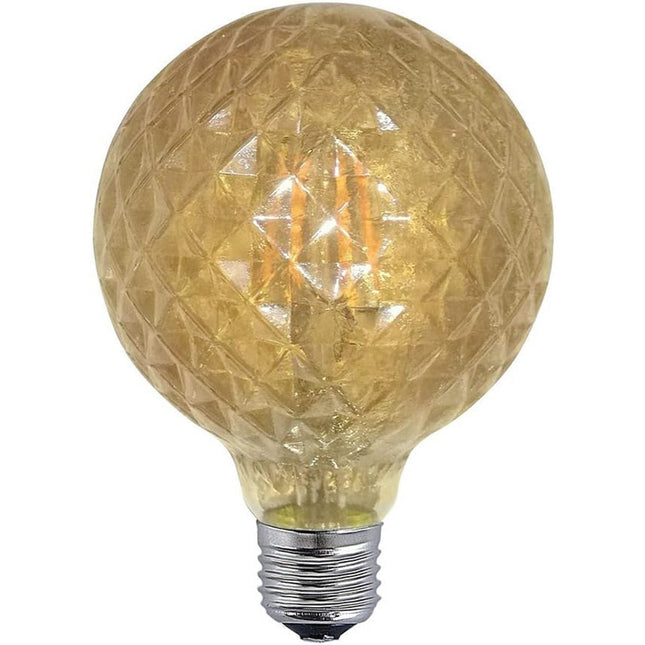 Lampadina led a filamento vintage retro e27 4 watt lampada decorativa ambra sfera 350 lumen - enzoled