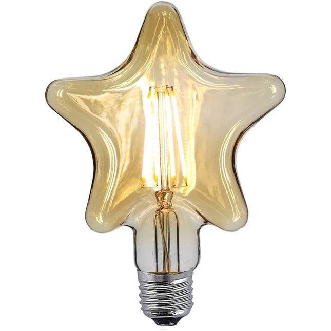 Lampadina led a filamento vintage retro e27 4 watt lampada decorativa ambra stella 350 lumen - enzoled