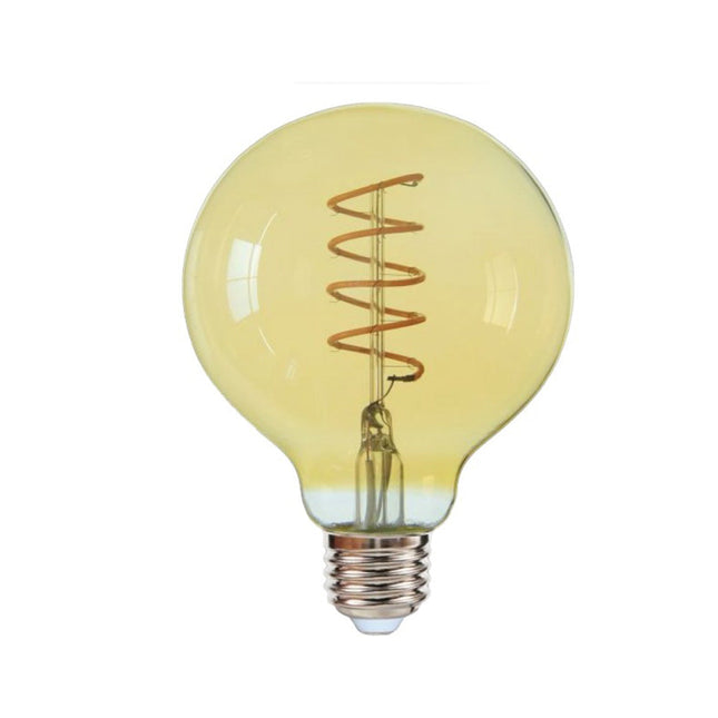 Lampadina led E27 globo 4 watt con filamento a torciglione luce calda 2500k lampada in vetro decorativa - enzoled