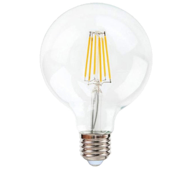 Lampadina led E27 globo G80 12 watt con filamento luce calda 2700k lampada in vetro trasparente decorativa - enzoled