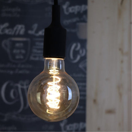 Lampadina led E27 globo G95 4 watt con filamento a torciglione luce calda 2500k lampada in vetro decorativa - enzoled