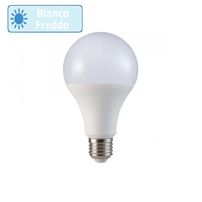 Lampadina a led 16,5 watt A80 attacco E27 sfera a luce fredda 6500k calda 3000k naturale 4000k - enzoled
