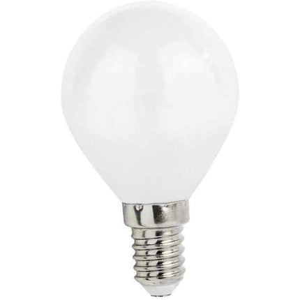 Lampadina a led filamento opaca 4 watt g45 attacco e14 sfera a luce fredda 6500k calda 2700k naturale 4000K - enzoled