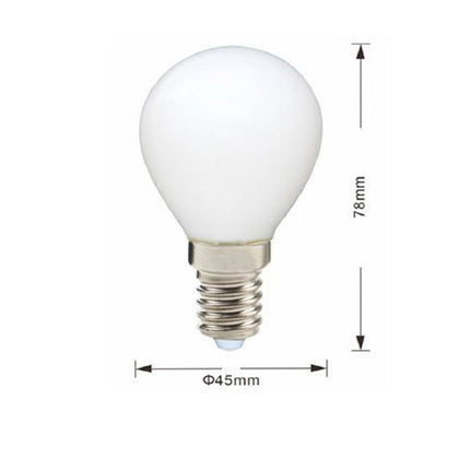Lampadina a led filamento opaca 4 watt g45 attacco e14 sfera a luce fredda 6500k calda 2700k naturale 4000K - enzoled