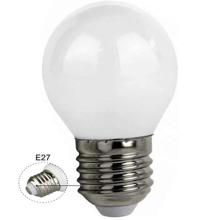 Lampadina a led filamento opaca 4 watt g45 attacco e27 sfera a luce fredda 6500k calda 2700k naturale 4000k - enzoled