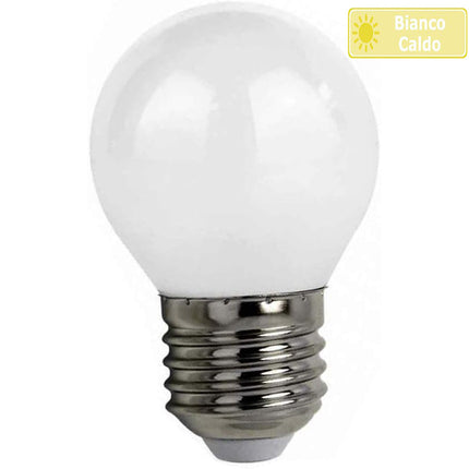 Lampadina a led filamento opaca 4 watt g45 attacco e27 sfera a luce fredda 6500k calda 2700k naturale 4000k - enzoled
