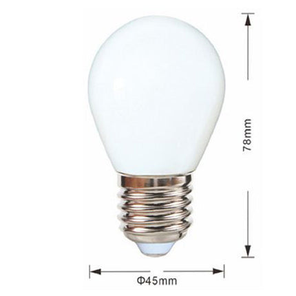 Lampadina a led filamento opaca 4 watt g45 attacco e27 sfera a luce fredda 6500k calda 2700k naturale 4000k - enzoled