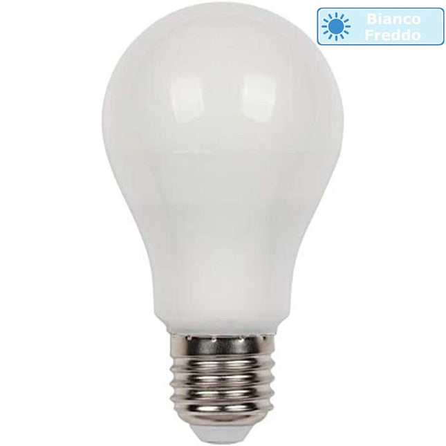 Lampadina a led filamento opaca 8 watt attacco e27 A60 a luce fredda 6500k calda 2700k naturale 4000K - enzoled