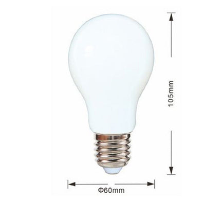 Lampadina a led filamento opaca 8 watt attacco e27 A60 a luce fredda 6500k calda 2700k naturale 4000K - enzoled