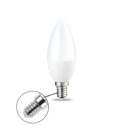 Lampadina led 8 watt candela oliva attacco E14 luce fredda 6500k calda 3000k naturale 4000k - enzoled