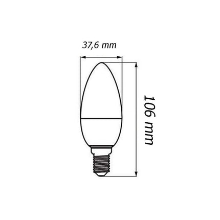 Lampadina led 8 watt candela oliva attacco E14 luce fredda 6500k calda 3000k naturale 4000k - enzoled
