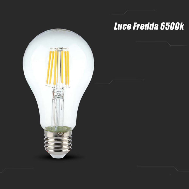 Lampadina led a filamento attacco E27 4 watt lampada in vetro luce fredda calda naturale - enzoled