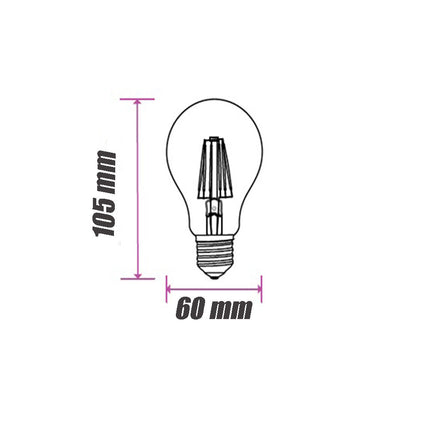 Lampadina led a filamento attacco E27 4 watt lampada in vetro luce fredda calda naturale - enzoled