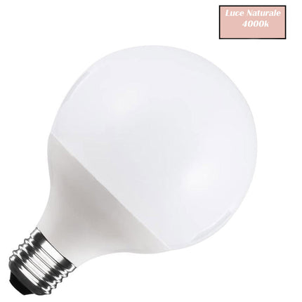 Lampadina led a sfera 18 watt attacco e27 lampada basso consumo G95 luce fredda 6500k calda 3000k naturale 4000k - enzoled