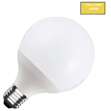 Lampadina led a sfera 18 watt attacco e27 lampada basso consumo G95 luce fredda 6500k calda 3000k naturale 4000k - enzoled
