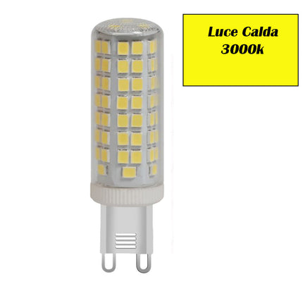 Lampadina led g9 6 watt smd luce calda 3000k naturale 4000k fredda 6500k per lampadari applique - enzoled