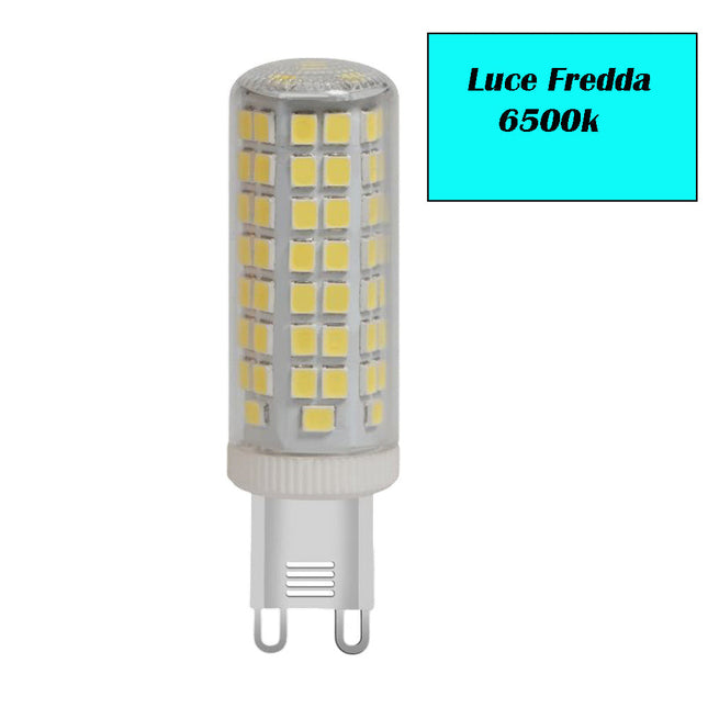 Lampadina led g9 6 watt smd luce calda 3000k naturale 4000k fredda 6500k per lampadari applique - enzoled