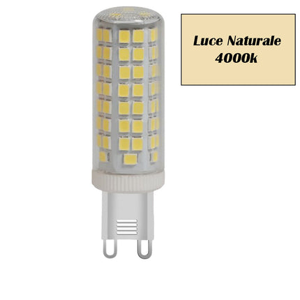 Lampadina led g9 6 watt smd luce calda 3000k naturale 4000k fredda 6500k per lampadari applique - enzoled