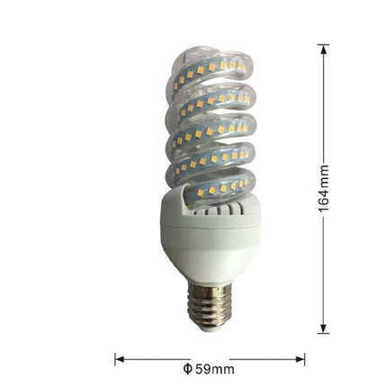 Lampadina led spirale attacco E27 20 watt luce calda 3000k naturale 4000k e bianca fredda 6500k luce illuminazione - enzoled
