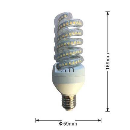 Lampadina led spirale attacco E27 22 watt luce calda 3000k naturale 4000k e bianca fredda 6500k luce illuminazione - enzoled