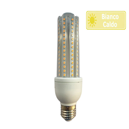 Lampadina led tubolare attacco E27 20 watt luce calda 3000k naturale 4000k e bianca fredda 6500k luce illuminazione - enzoled