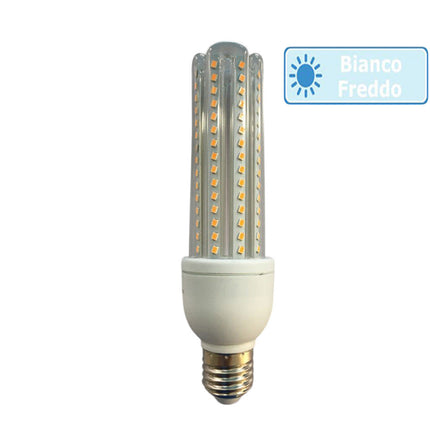 Lampadina led tubolare attacco E27 20 watt luce calda 3000k naturale 4000k e bianca fredda 6500k luce illuminazione - enzoled