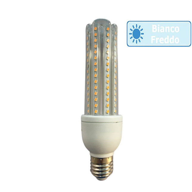 Lampadina led tubolare attacco E27 20 watt luce calda 3000k naturale 4000k e bianca fredda 6500k luce illuminazione - enzoled