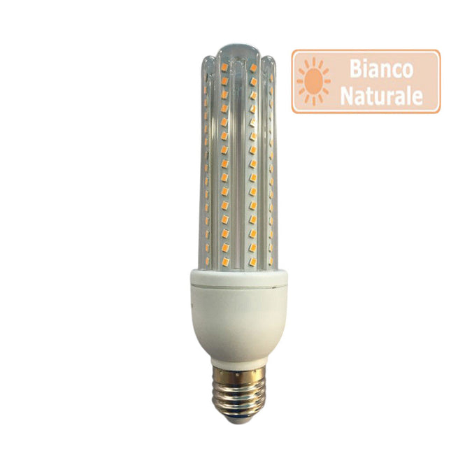 Lampadina led tubolare attacco E27 18 watt luce calda 3000k naturale 4000k e bianca fredda 6500k luce illuminazione - enzoled