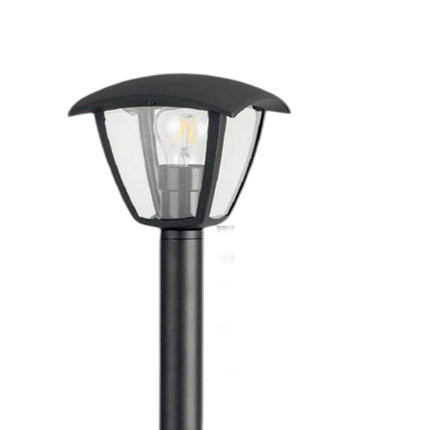 Lampione da giardino 86 cm lampioncino lanterna da terra con attacco E27 grigio e bianco IP44 - enzoled