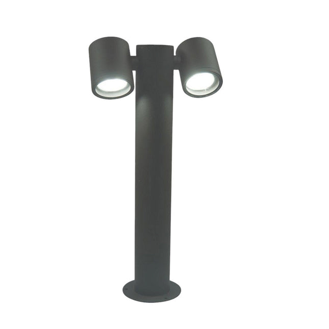 Lampione da giardino moderno con diffusori orientabili lampada per esterno attacco GU10 IP44 - enzoled