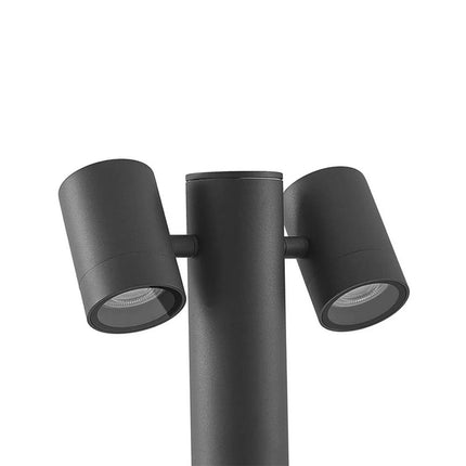 Lampione da giardino moderno con diffusori orientabili lampada per esterno attacco GU10 IP44 - enzoled