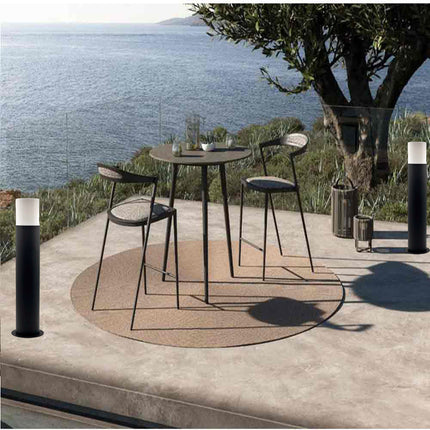 Lampione da giardino moderno 44 cm lampioncino da terra bianco o grigio per vialetti illuminazione per esterno con attacco E27 IP44 - enzoled