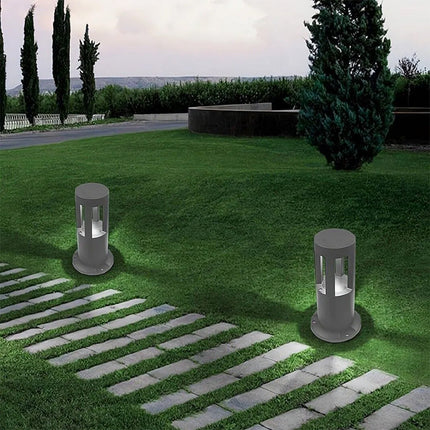 Lampione da giardino 12 watt lampada led cob palo per esterni 30 cm luce fredda 6500k calda 3000k naturale 4000k - enzoled