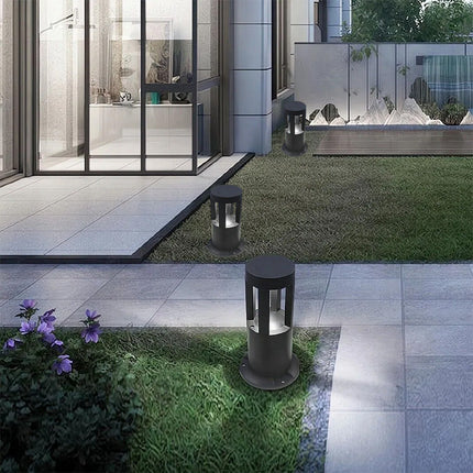 Lampione da giardino 12 watt lampada led cob palo per esterni 30 cm luce fredda 6500k calda 3000k naturale 4000k - enzoled