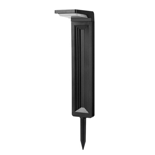 Lampione con picchetto e pannello solare 30 led lampada da giardino 6 watt sensore crepuscolare impermeabile IP65 - enzoled