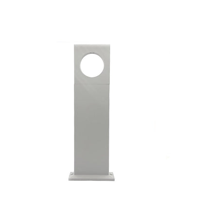Lampione da giardino 12 watt lampada bianco con cerchio led cob palo per esterni 50 cm luce fredda 6500k calda 3000k naturale 4000k - enzoled
