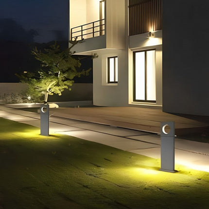 Lampione da giardino 12 watt lampada grigio con cerchio led cob palo per esterni 50 cm luce fredda 6500k calda 3000k naturale 4000k - enzoled