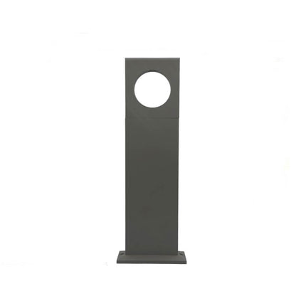 Lampione da giardino 12 watt lampada grigio con cerchio led cob palo per esterni 50 cm luce fredda 6500k calda 3000k naturale 4000k - enzoled