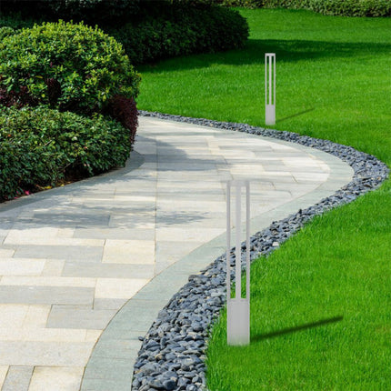 Lampione da giardino bianco lampada da terra per esterno con led cob 12 watt ip65 lampioncino per vialetti per giardino terrazzo - enzoled
