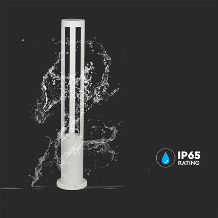 Lampione da giardino bianco lampada da terra per esterno con led cob 12 watt ip65 lampioncino per vialetti per giardino terrazzo - enzoled